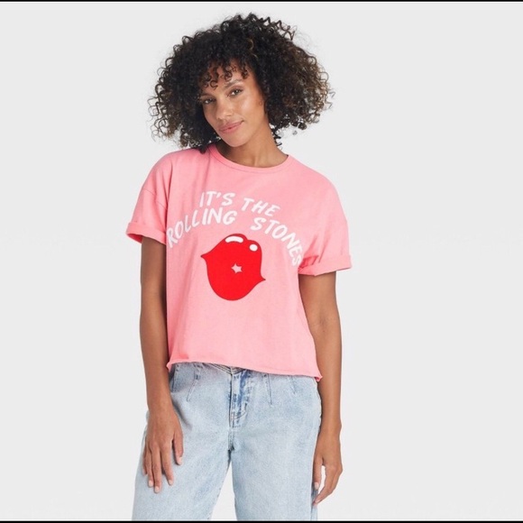 the Rolling Stones Tops - Pink Rocker Tee